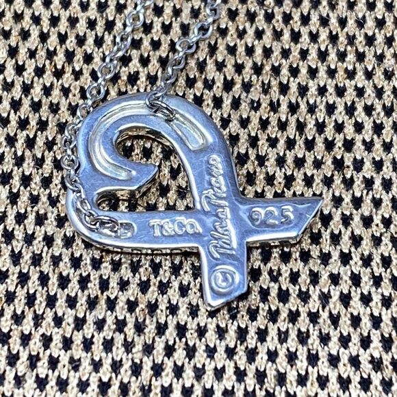 Tiffany & Co. Paloma Picasso Loving Heart Necklace Sterling Silver - Picture 3 of 8